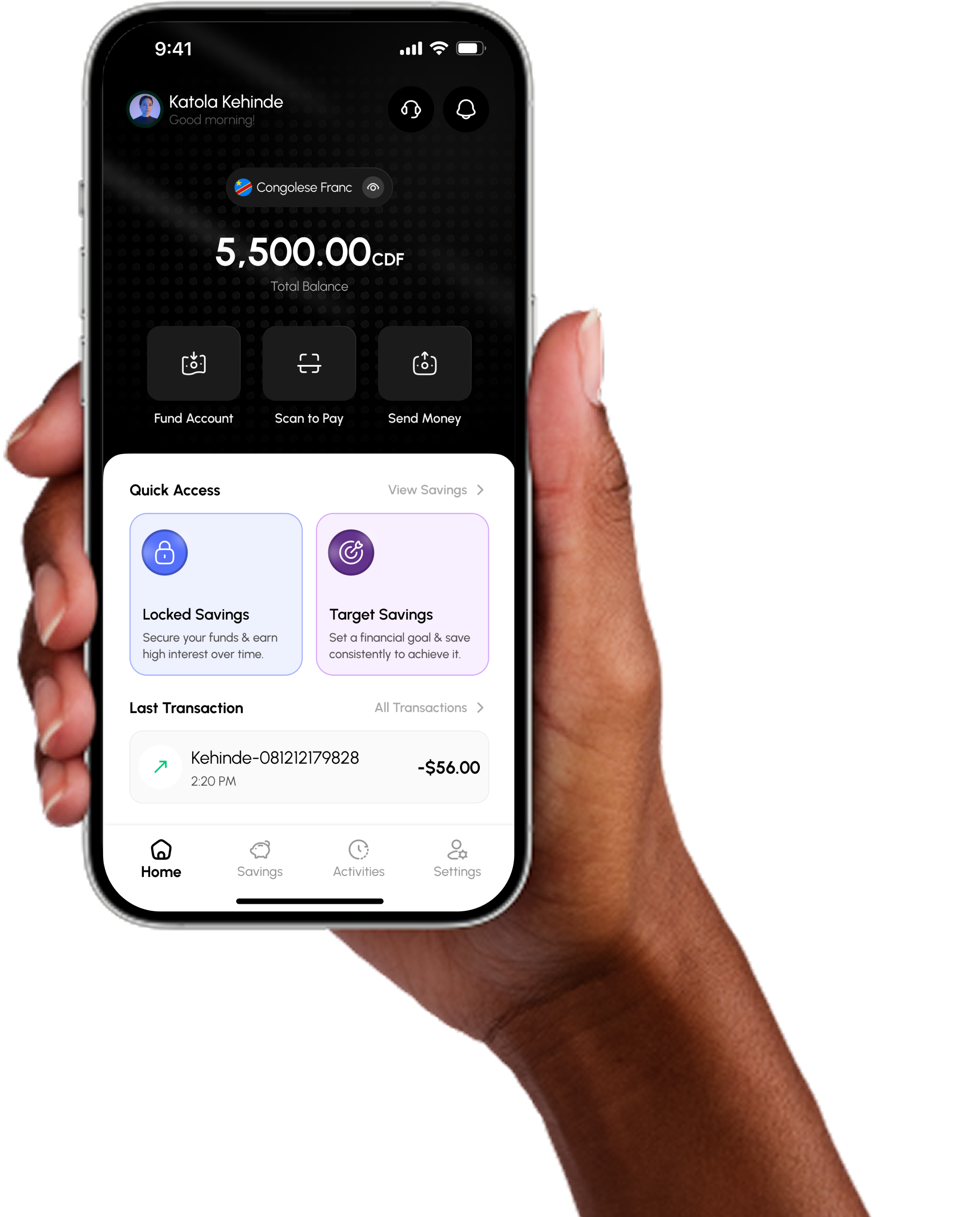 Hand holding mobile phone